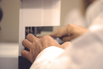 Laboratory scientist working at lab
