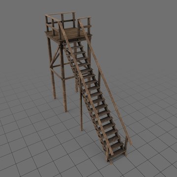 Wooden staircase