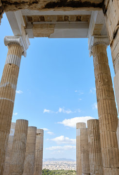 Propylaea. The imposing entrance to the Acropolis.