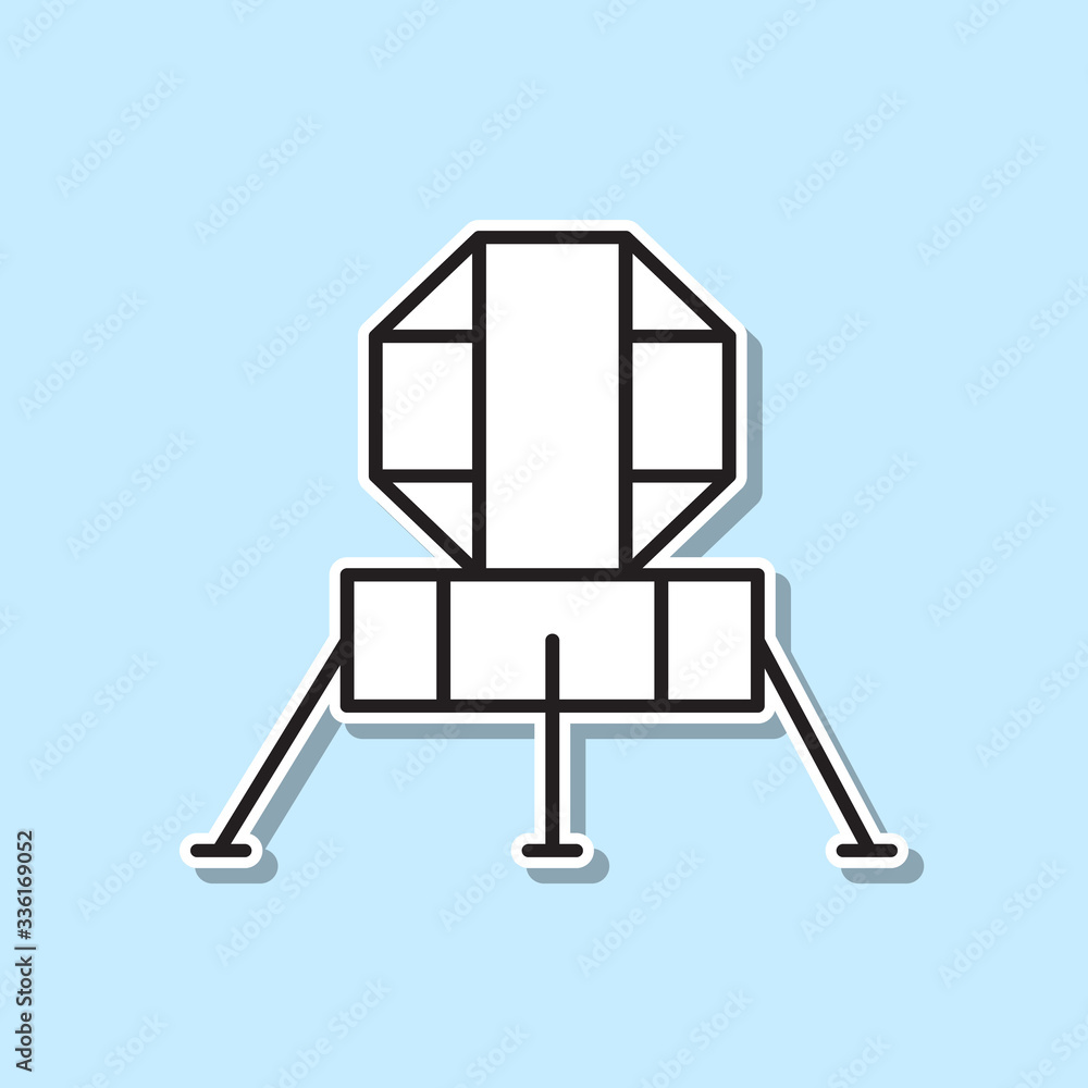 Poster mars staion sticker icon. simple thin line, outline vector of space icons for ui and ux, website or 