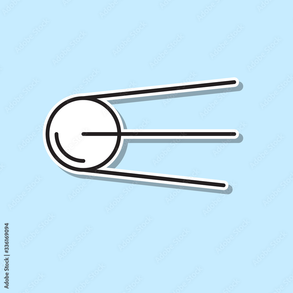 Aufkleber soviet satellite sticker icon. simple thin line, outline vector of space icons for ui and ux, websit