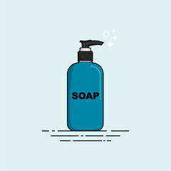 Dispenser Soap vector Illustration