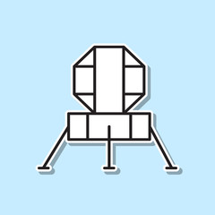 Mars staion sticker icon. Simple thin line, outline vector of space icons for ui and ux, website or mobile application