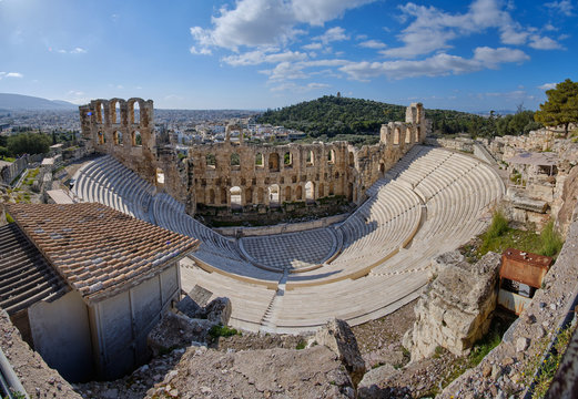 Theater of Dionysus ruins, Acropolis, Athens, Greece