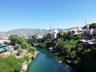 Fototapeta na wymiar view of the city of Mostar