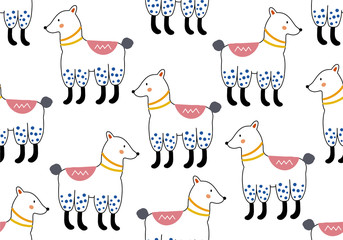 Llama baby cartoon pattern.
