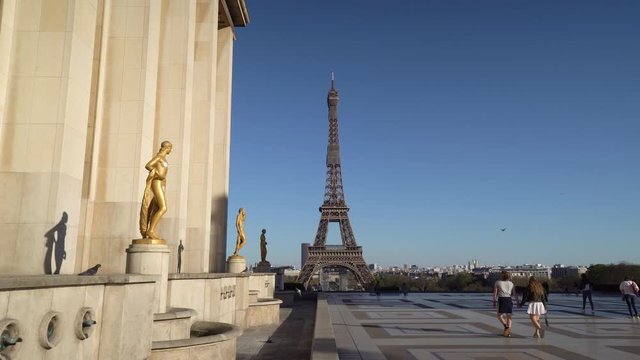 view of the Eiffel Tower from Trocadero