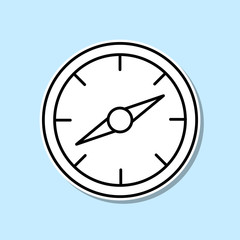 Compass line Icon. Travel sticker icon. Simple thin line, outline vector of Turizm icons for ui and ux, website or mobile application
