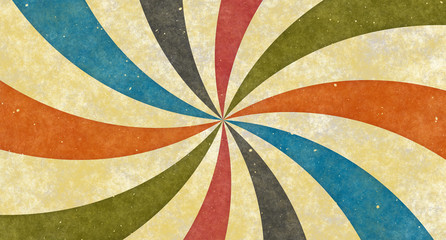 Multicolored vintage grunge texture in spiral and swirling position.Old background.
