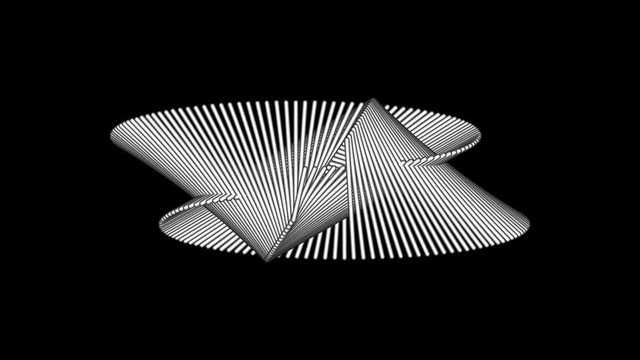 Abstract CGI motion background with moving metallic lines in seamless loop (full HD 1920x1080, 30 fps, 12 s).
