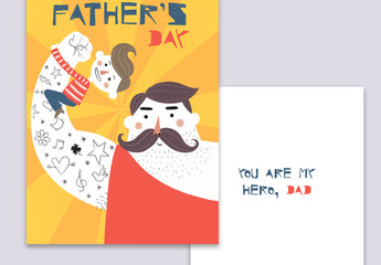 Whimsical Father’s Day Card - Powered by Adobe