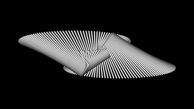 Abstract CGI motion background with moving metallic lines in seamless loop (full HD 1920x1080, 30 fps, 12 s).