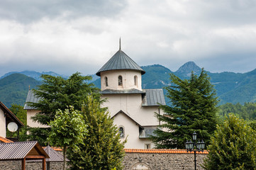 Fototapeta na wymiar View of Moraca Monastery, Kolasin, Montenegro