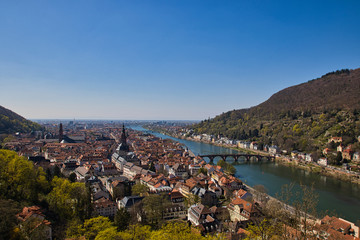 Fototapeta na wymiar Heidelberg Aussicht Nacker Landschaft