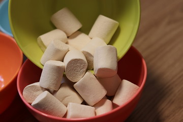 Delicious marshmallows ready to roast.