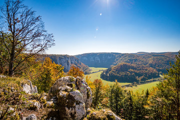 Fototapeta premium Autumn hike in the Danube valley