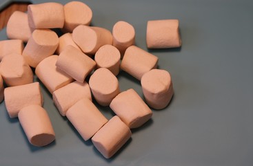 Delicious marshmallows ready to roast.
