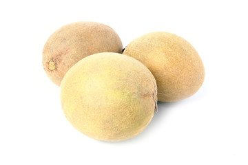 sapodilla fruit isolated on white background