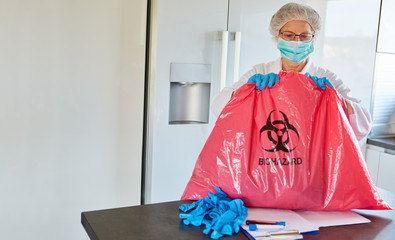 Abfallentsorgung von infektiösen Müll in Klinik