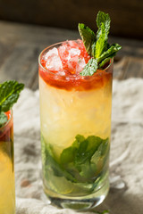 Alcoholic Queens Park Swizzle Cocktail with Rum