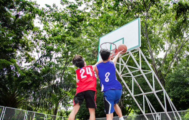 backyard of basketball player playing ball