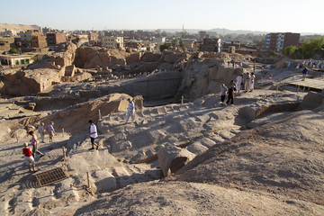 Mine of rock blocks in Aswan