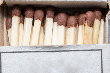 Box of wooden Matches on white background