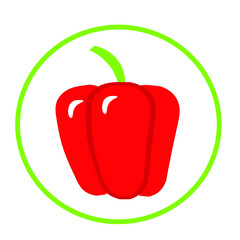 Ripe, sweet, juicy, red bell pepper. Summer vegetable. 