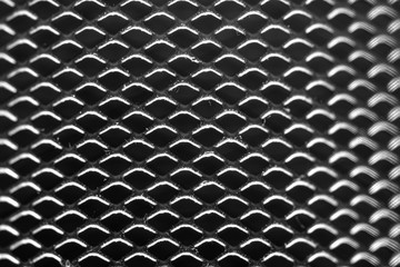 Abstract metal grid background in macro