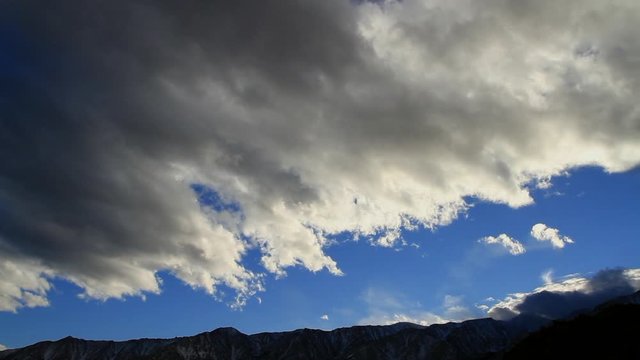 time lapse clouds over sierra nevada