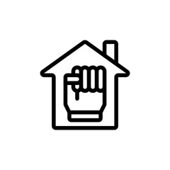 Doing Sport at Home Practice Icon, Logo, Vector