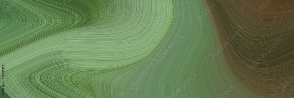 Poster elegant surreal designed horizontal header with dim gray, dark olive green and dark sea green colors