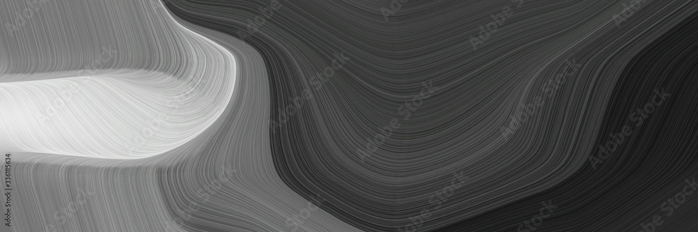 Poster elegant modern header design with dark slate gray, pastel gray and gray gray colors. fluid curved fl