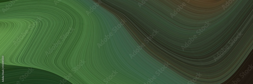 Aufkleber elegant moving header design with dark slate gray, olive drab and very dark green colors. fluid curved lines with dynamic flowing waves and curves