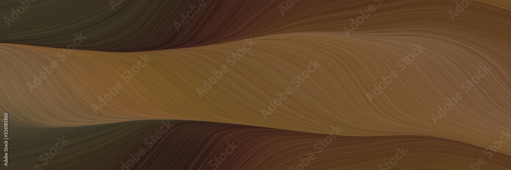 Poster elegant dynamic banner with old mauve, brown and very dark green colors. fluid curved lines with dynamic flowing waves and curves