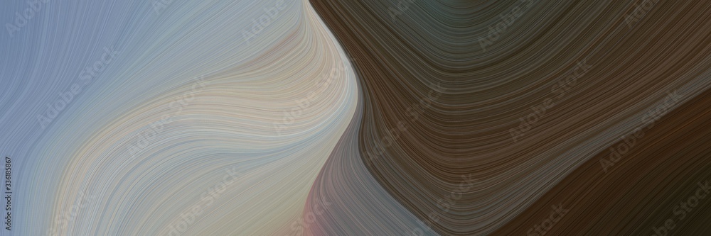 Poster elegant decorative designed horizontal header with dark slate gray, dark gray and very dark violet colors. fluid curved flowing waves and curves