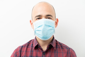 Man with mask during covid19 pandemic