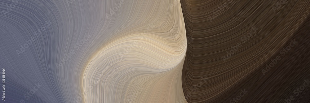 Poster elegant dynamic banner with dark slate gray, very dark green and tan colors. fluid curved lines with dynamic flowing waves and curves