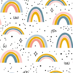 Gordijnen Leuk regenboogpatroon voor kinderen © rosypatterns