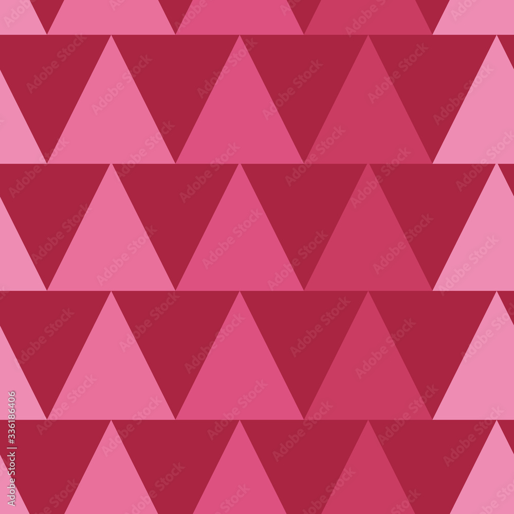 Poster pink and red triangle repeat pattern print background design