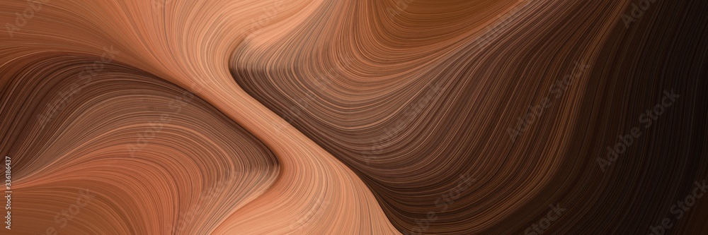 Poster elegant flowing banner with very dark pink, peru and sienna colors. fluid curved lines with dynamic 