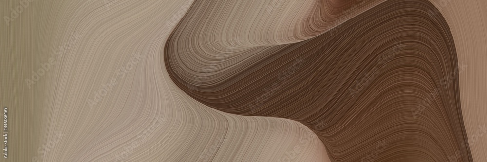 Poster elegant artistic horizontal banner with gray gray, very dark pink and old mauve colors. fluid curved lines with dynamic flowing waves and curves