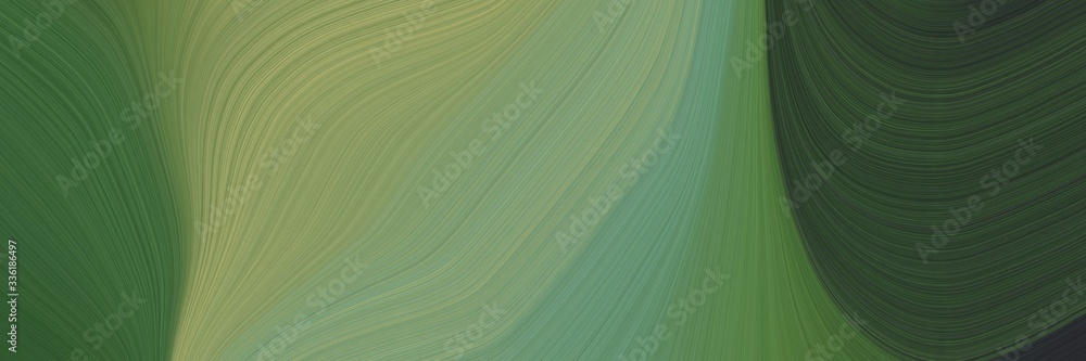 Poster elegant colorful horizontal header with dim gray, very dark blue and dark khaki colors. fluid curved