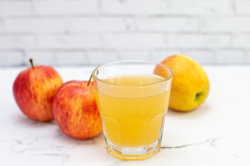 Apple juice and apples