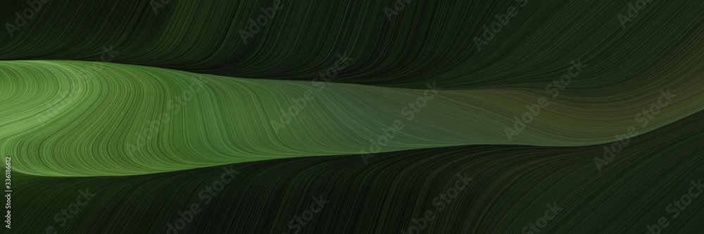 Poster elegant colorful header design with very dark green, olive drab and dark olive green colors. fluid c