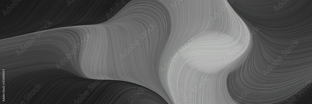 Poster elegant modern header with dark slate gray, dark gray and gray gray colors. fluid curved lines with dynamic flowing waves and curves