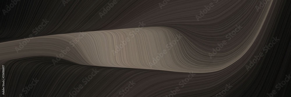 Poster elegant surreal banner design with very dark green, dim gray and old mauve colors. fluid curved flow