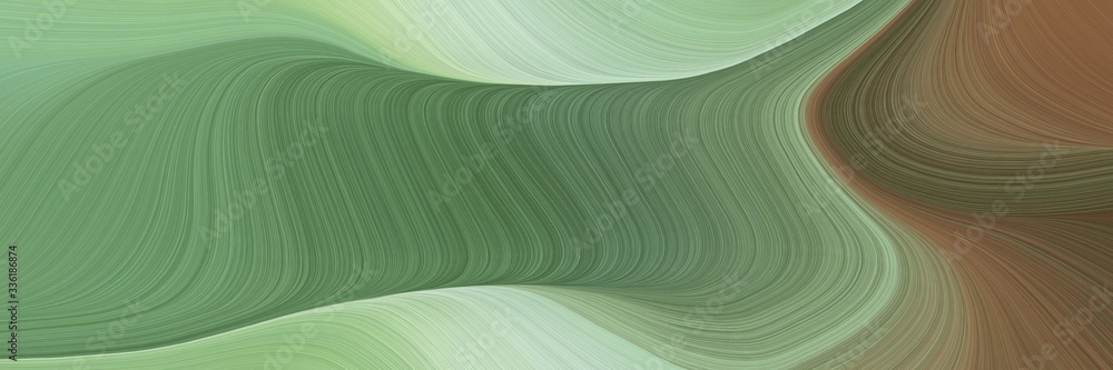 Poster elegant dynamic horizontal banner with dim gray, gray gray and pastel gray colors. fluid curved lines with dynamic flowing waves and curves