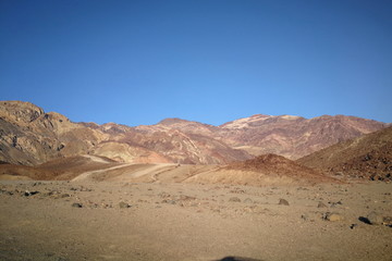 Beautiful desert panorama of death valley