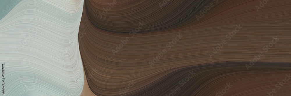 Poster elegant colorful horizontal header with old mauve, ash gray and light slate gray colors. fluid curved flowing waves and curves